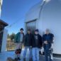 Will Popendorf, Chuck Wraith, Steve Ruhl, and Peter Moseley after the successful drive system installation.